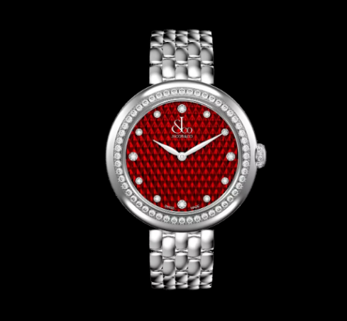 Review Jacob & Co brilliant STAINLESS STEEL WITH RED PYRAMID DIAL (BRACELET) BQ015.10.RO.AC.A10AA Replica watch